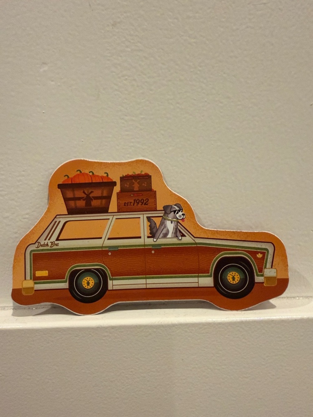 Dutch Bros Retro Station Wagon Sticker